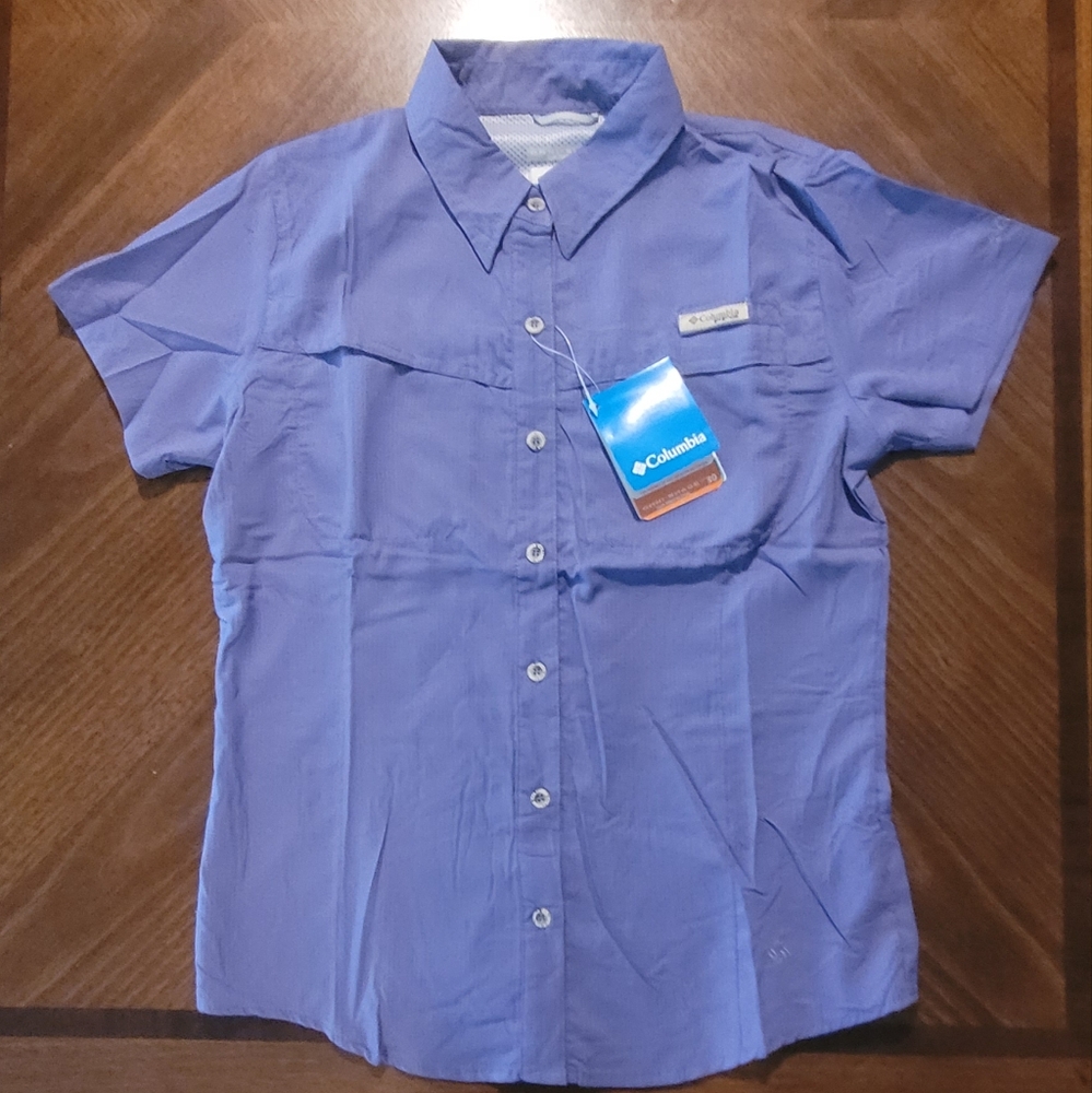 Columbia Blue Button-Up Shirt